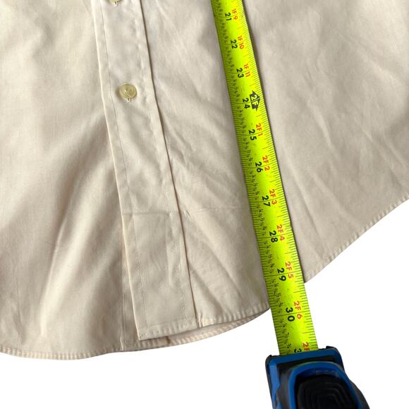 Challenger beige short sleeve button down shirt single‑needle Korea 70s/80s M - Picture 5 of 8